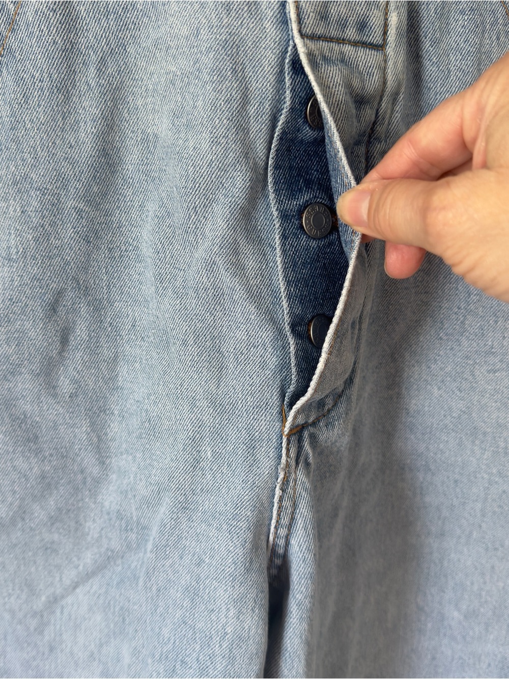 Vintage 90s Guess Denim Bib Overall Large Blue Slouchy Straight Leg Buckle Strap - Picture 8 of 16